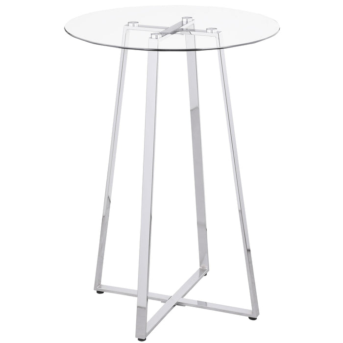 Zanella Glass Top Bar Table Chrome image