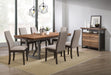 Spring Creek 7-piece Dining Room Set Natural Walnut and Chocolate Brown image