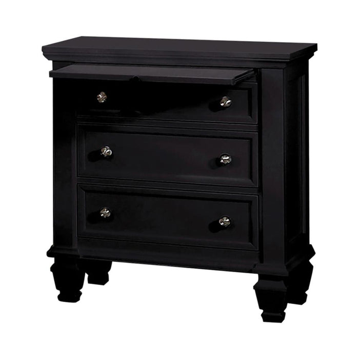 Sandy Beach 3-drawer Nightstand Black image