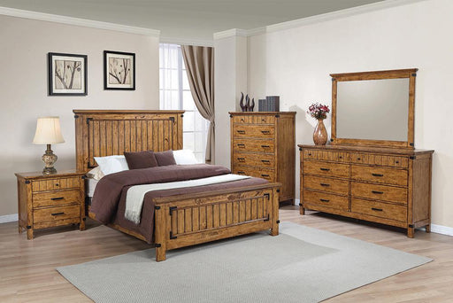 Brenner Panel Bedroom Set Rustic Honey image