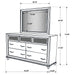 Barzini Dresser With Mirror - De Avenue Furniture
