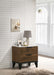 Mays 2-drawer Nightstand Walnut Brown with Faux Marble Top image