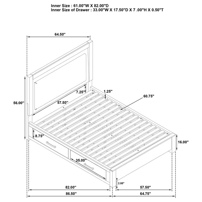 Kenora Queen Bed - De Avenue Furniture