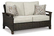 Paradise Trail Outdoor Loveseat, Lounge Chairs and Fire Pit Table - De Avenue Furniture