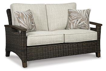 Paradise Trail Outdoor Loveseat, Lounge Chairs and Fire Pit Table - De Avenue Furniture