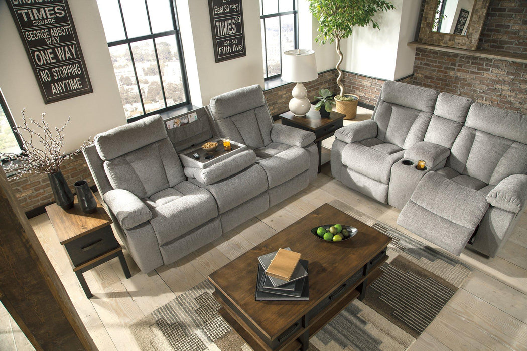 Mitchiner Reclining Sofa with Drop Down Table - De Avenue Furniture