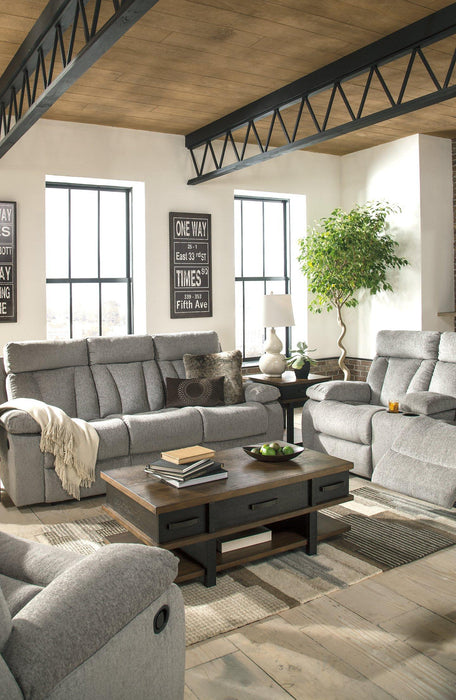 Mitchiner Reclining Sofa with Drop Down Table - De Avenue Furniture