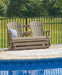 Hyland wave Outdoor Glider Loveseat - De Avenue Furniture