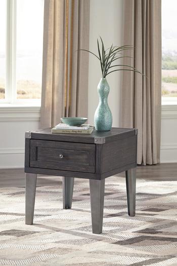 Todoe End Table with USB Ports & Outlets - De Avenue Furniture