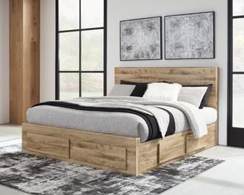 Hyanna Panel Storage Bed with 2 Under Bed Storage Drawer - De Avenue Furniture