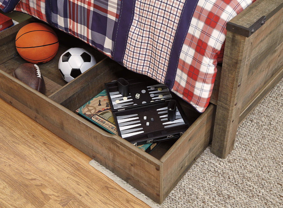 Trinell Bed with 1 Large Storage Drawer - De Avenue Furniture