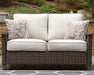 Paradise Trail Outdoor Loveseat, Lounge Chairs and Fire Pit Table - De Avenue Furniture