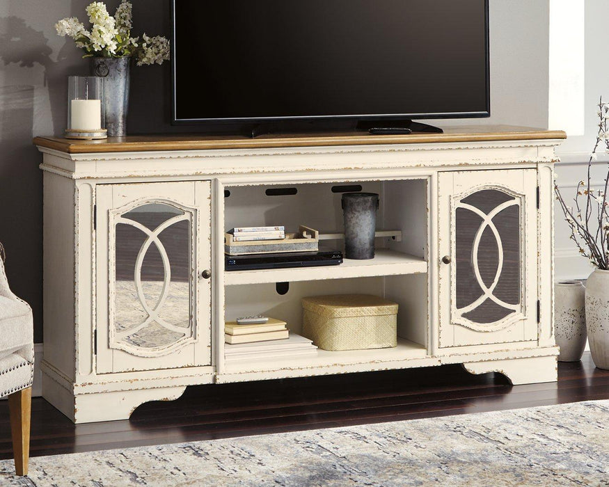 Realyn 74" TV Stand with Electric Fireplace - De Avenue Furniture