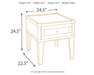 Todoe End Table with USB Ports & Outlets - De Avenue Furniture