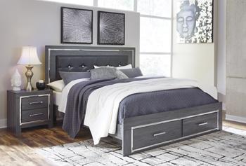 Lodanna Bed with 2 Storage Drawers - De Avenue Furniture