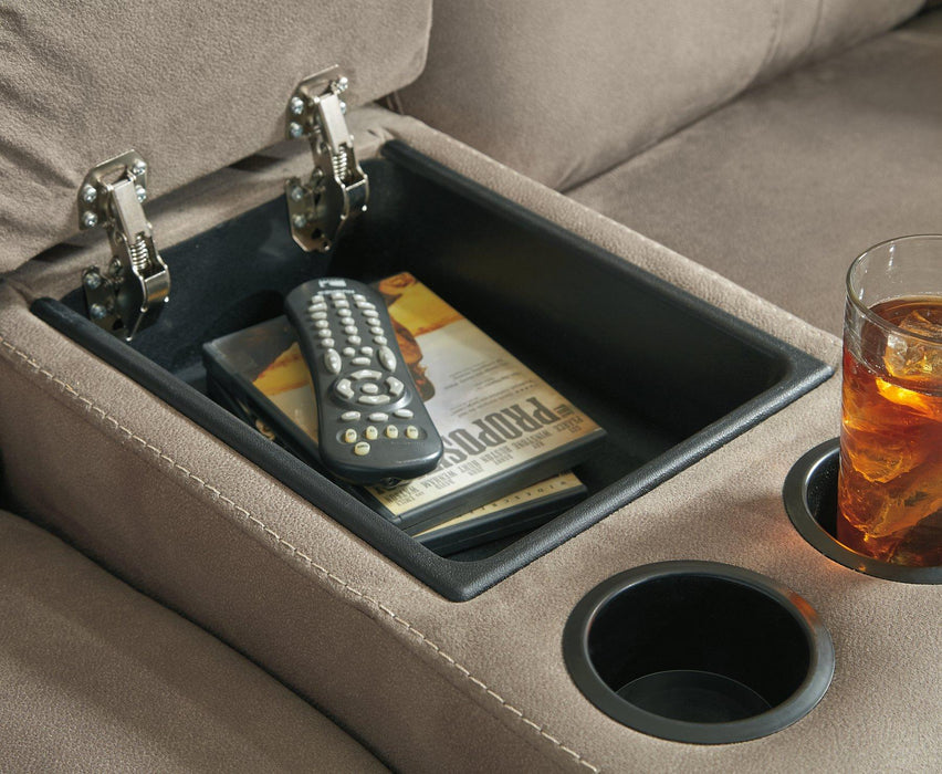 Cavalcade Power Reclining Loveseat with Console - De Avenue Furniture