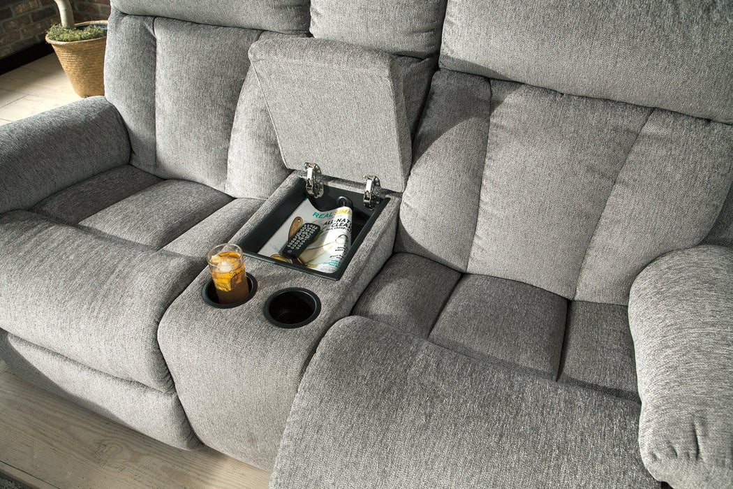 Mitchiner Reclining Loveseat with Console - De Avenue Furniture