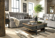 Mitchiner Reclining Sofa with Drop Down Table - De Avenue Furniture
