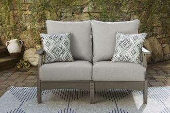 Visola Outdoor Loveseat with Cushion - De Avenue Furniture