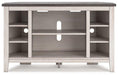 Dorrinson Corner TV Stand with Electric Fireplace - De Avenue Furniture