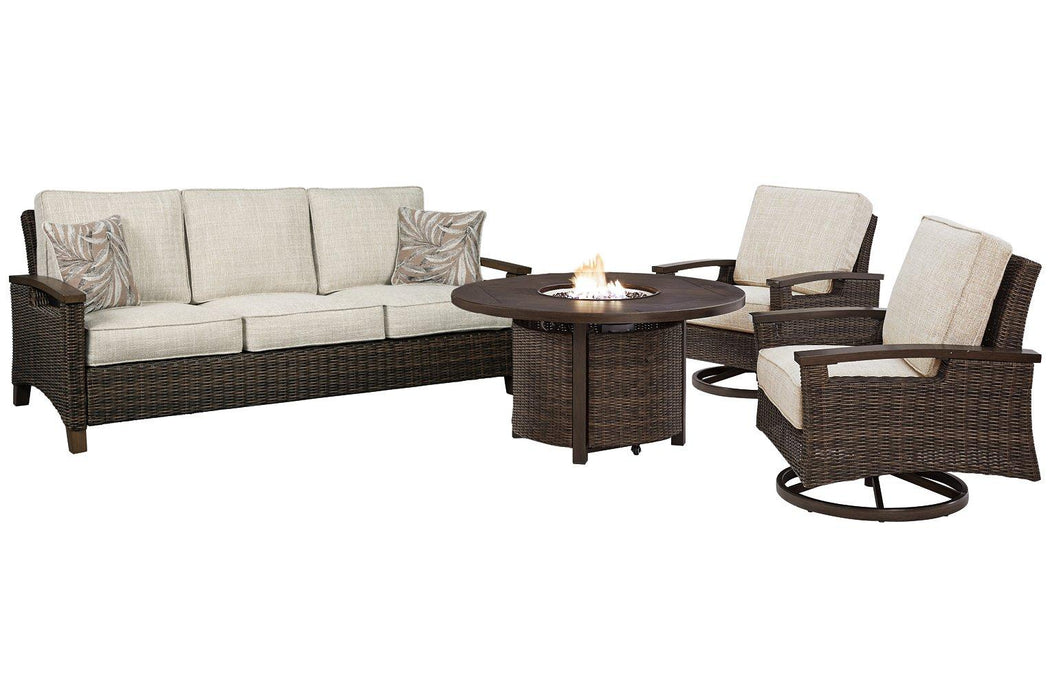 Paradise Trail Outdoor Sofa, Lounge Chairs and Fire Pit Table - De Avenue Furniture