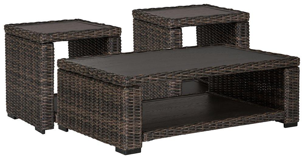 Grasson Lane Outdoor Occasional Table Set - De Avenue Furniture