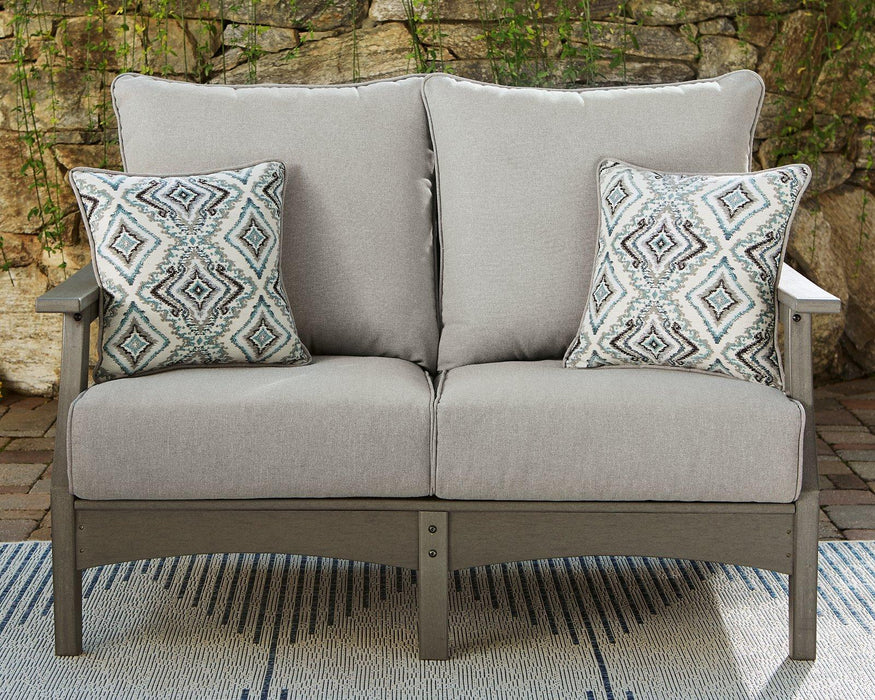 Visola Outdoor Loveseat with Cushion - De Avenue Furniture