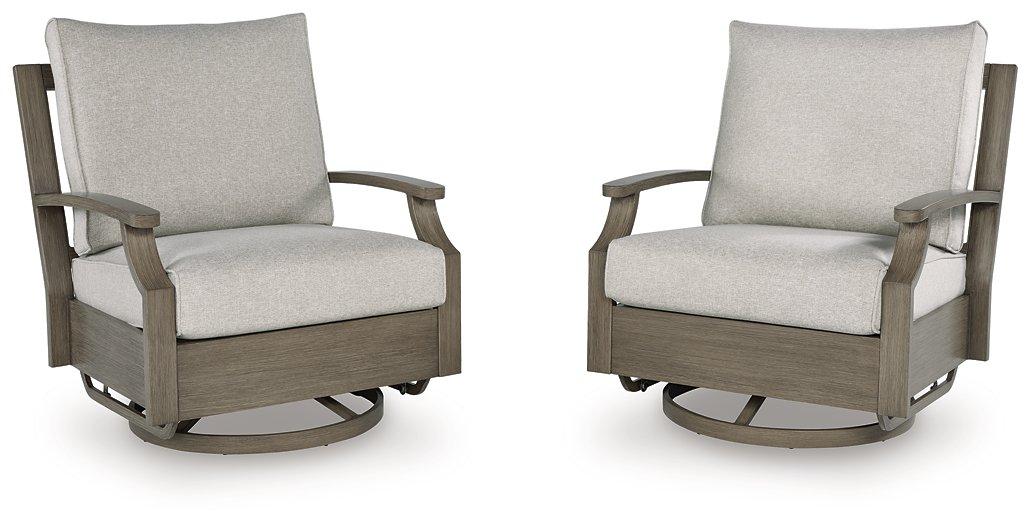 Rainier Ranch Outdoor Swivel Glider Chair with Cushion - De Avenue Furniture