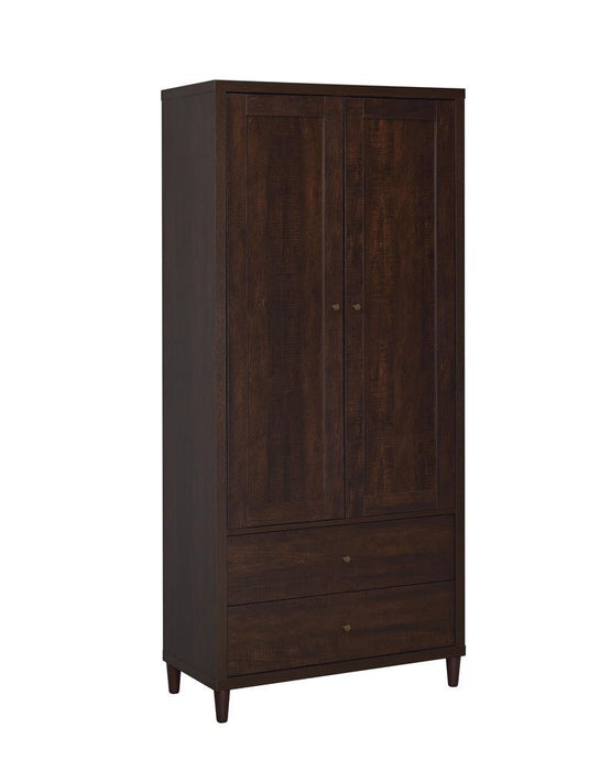 Wadeline 2-door Tall Accent Cabinet Rustic Tobacco - De Avenue Furniture