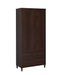 Wadeline 2-door Tall Accent Cabinet Rustic Tobacco - De Avenue Furniture