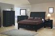 Sandy Beach Queen Storage Sleigh Bed Black - De Avenue Furniture