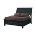 Sandy Beach Queen Storage Sleigh Bed Black - De Avenue Furniture
