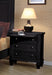 Sandy Beach 3-drawer Nightstand Black - De Avenue Furniture