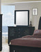 Sandy Beach Vertical Dresser Mirror Black - De Avenue Furniture