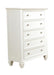 Sandy Beach 5-drawer Rectangular Chest Cream White - De Avenue Furniture