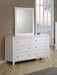 Selena Rectangular Dresser Mirror Cream White - De Avenue Furniture