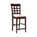 Gabriel Upholstered Counter Height Stools Cappuccino and Beige (Set of 2) - De Avenue Furniture