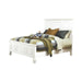 Sandy Beach Queen Panel Bed with High Headboard Cream White - De Avenue Furniture