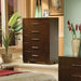Jessica 5-drawer Chest Cappuccino - De Avenue Furniture