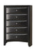 Briana Rectangular 5-drawer Chest Black - De Avenue Furniture