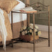 Sydney 2-shlef Nightstand Antique Brushed Gold - De Avenue Furniture