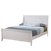 Selena Full Sleigh Platform Bed Cream White - De Avenue Furniture
