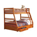 Ashton Twin Over Full 2-drawer Bunk Bed Honey - De Avenue Furniture
