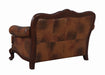 Victoria Tufted Back Loveseat Tri-tone and Brown - De Avenue Furniture