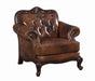 Victoria Rolled Arm Chair Tri-tone and Brown - De Avenue Furniture