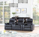 Cyrus Home Theater Upholstered Recliner Black - De Avenue Furniture