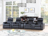 Cyrus Home Theater Upholstered Recliner Black - De Avenue Furniture