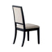 Louise Upholstered Dining Side Chairs Black and Cream (Set of 2) - De Avenue Furniture