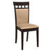 Gabriel Upholstered Side Chairs Cappuccino and Tan (Set of 2) - De Avenue Furniture