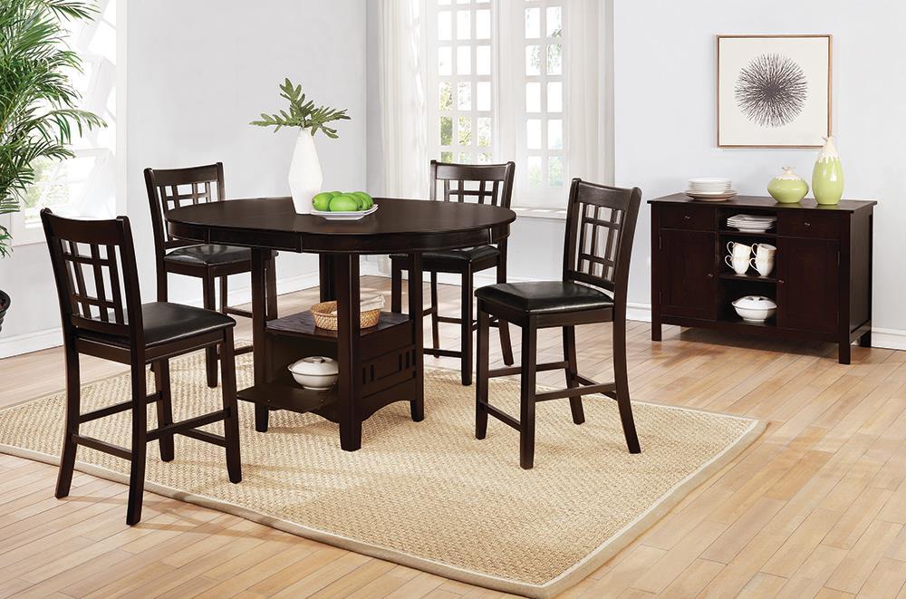 Lavon Oval Counter Height Table Espresso - De Avenue Furniture